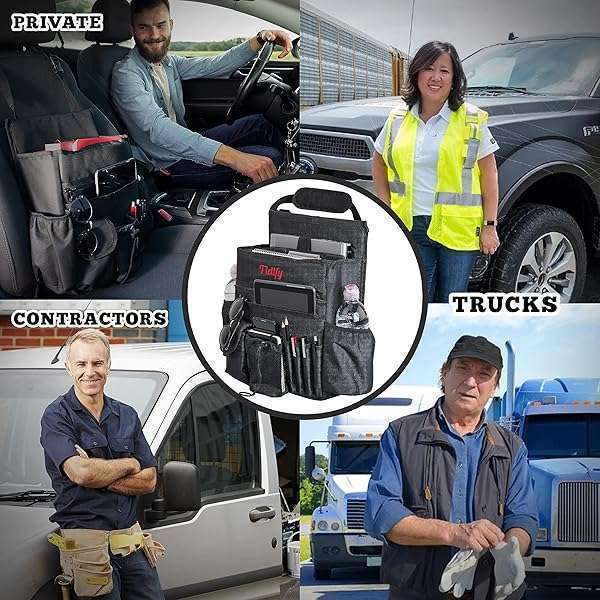 Tidify 2023 Tidify Car Front Seat Organizer: Tablet & Laptop Storage with Adjustable Straps - Your Mobile Office Solution - View 5 of 11