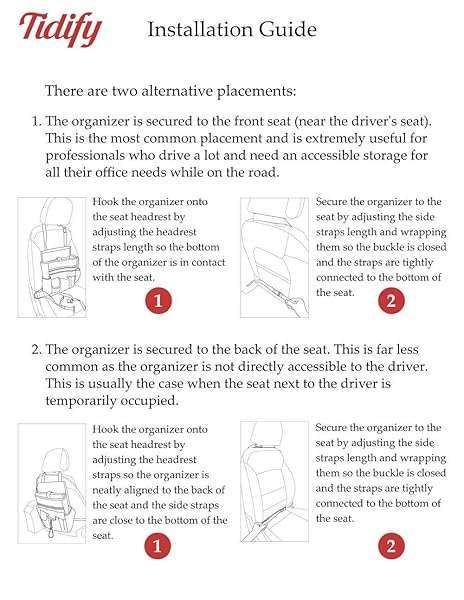 Tidify 2023 Tidify Car Front Seat Organizer: Tablet & Laptop Storage with Adjustable Straps - Your Mobile Office Solution - View 9 of 11
