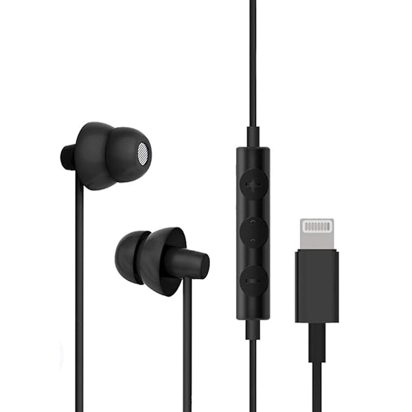 MAXROCK MAXROCK Sleep Earbuds for iPhone: Lightning Connector Headphones with Microphone & Volume Control - View 2 of 6