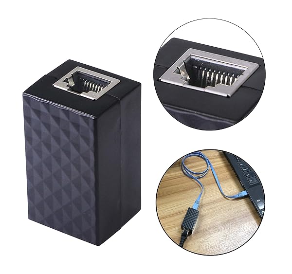 CERRXIAN Protect Your Network: CERRXIAN Ethernet Surge Protector RJ45 Coupler (2-Pack) for Outdoor Use - View 4 of 8