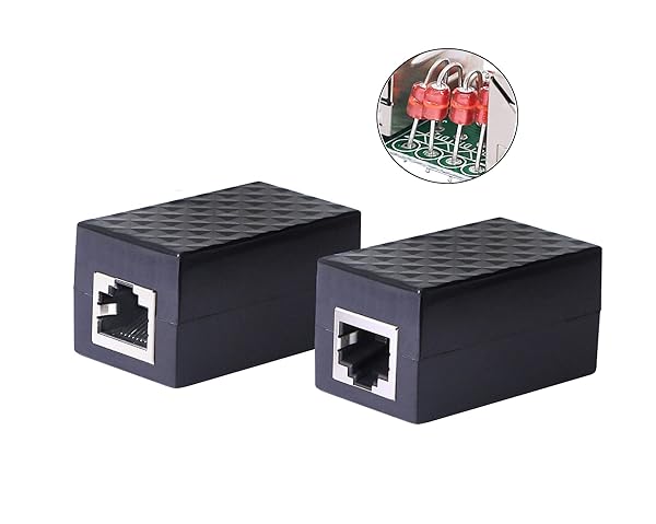 CERRXIAN Protect Your Network: CERRXIAN Ethernet Surge Protector RJ45 Coupler (2-Pack) for Outdoor Use