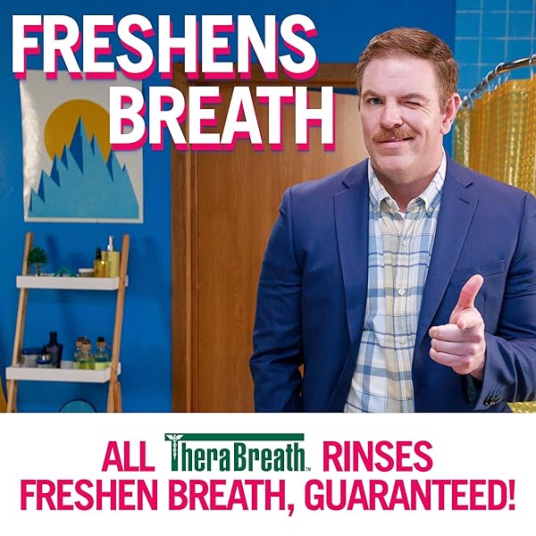 The Breath Co. TheraBreath Anticavity Fluoride Mouthwash 2-Pack - Sparkle Mint, Dentist-Approved, 16 Fl Oz for Fresh Breath & Oral Health - View 8 of 9