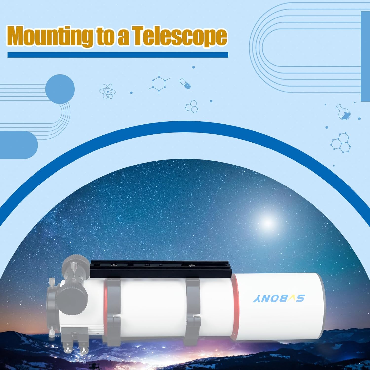 SVBONY SVBONY SV219 Dovetail Mount Plate - 210mm Universal Telescope Accessory for Vixen Saddles & Astrophotography - View 5 of 8