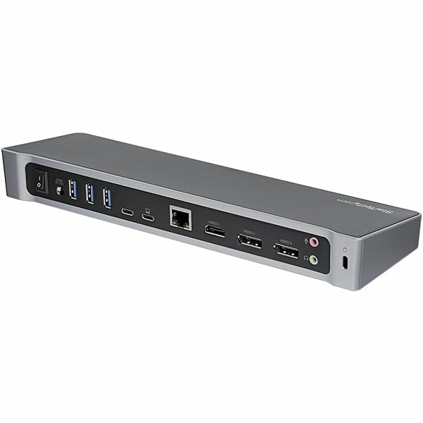 StarTech.com StarTech.com 4K USB-C Dock Triple UHD Monitor Docking Station for Mac and Windows with HDMI DisplayPort 100W PD and 5 USB 5Gbps Hub - View 7 of 7