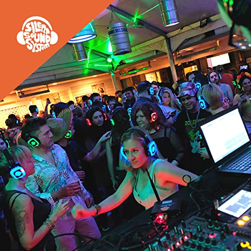 Silent Sound System Silent Sound System Starter Package: 9 RF LED Headphones & Transmitter for House Parties & Backyard Movies - View 7 of 9