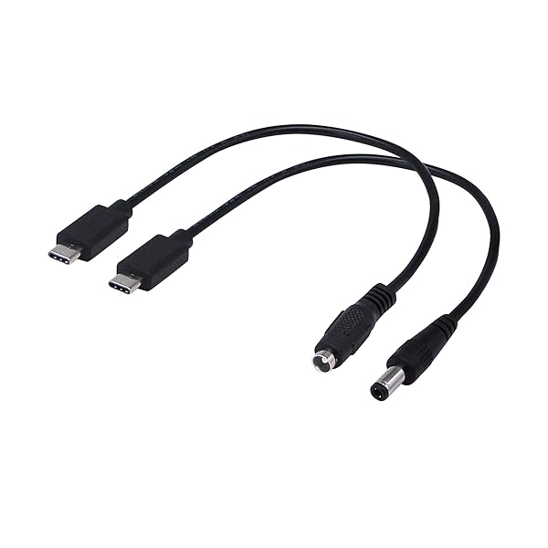 SinLoon USB 3.1 Type-C to DC 5.5x2.5mm Power Plug Extension Cable for Tablets - Male & Female Pair
