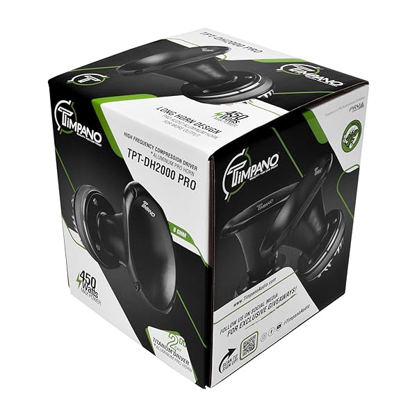 Timpano Timpano TPT-DH2000 PRO 2 Inch Exit Compression Driver Horn 450 Watts 8 Ohm Pro Audio Aluminum Ferrite Driver - View 8 of 8