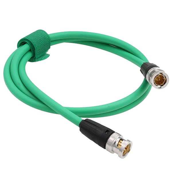 HangTon 12G 4K 60P SDI BNC 75? Coaxial Video Cable Canare LV-61S for Sony SmallHD Blackmagic Komodo Alexa Atomos 30cm Green - View 7 of 7