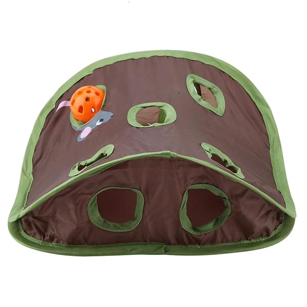 TOPINCN TOPINCN Cat Toy 9 Mouse Holes Interactive Intelligence Training Toy with Bell Ball for Hide and Seek Fun - View 7 of 9