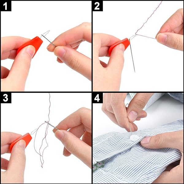 Marcoon Portable Mini Sewing Kit for Adults and Kids with 12 Color Threads Scissors Needles Tape Measure Ideal for Travel and Emergency Repairs - View 4 of 7