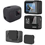 WH1916 Windscreen Foam and Lens Protector Foils with Lens Cap for GoPro Hero 7 6 5 Waterproof Action Camera - View 2 of 2