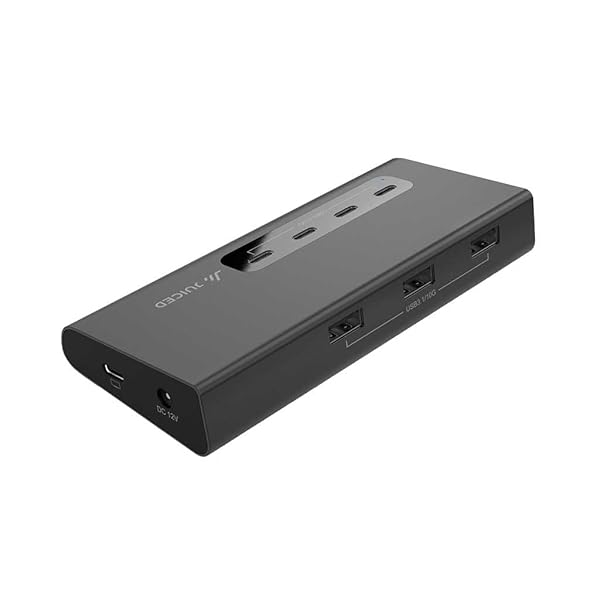 Juiced Systems Juiced Systems VertexHUB: High-Speed USB-C & USB-A Hub with 10 Gbps Transfer, 4 USB-C & 3 USB-A Ports, Fast Charging