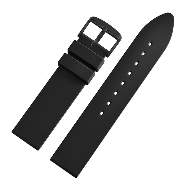 WOCCI WOCCI 24mm Premium Silicone Rubber Watch Bands with Black Buckle for Comfortable and Stylish Replacement Straps - View 9 of 9