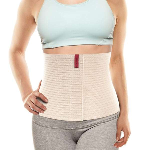 ORTONYX "ORTONYX 10.25" Abdominal Binder for Men & Women - Postpartum & Post-Surgery Support Belt for Hernia Relief (Beige L/XXL)"
