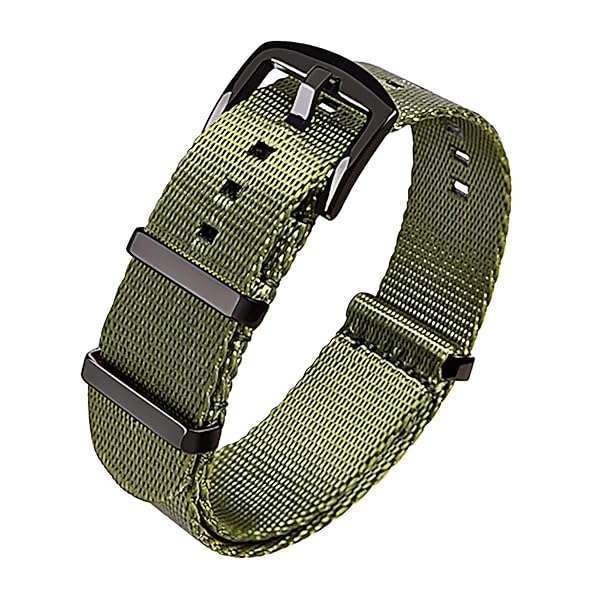 Ritche Military Ballistic Nylon Watch Strap - Perfect Valentine's & Christmas Gift for Him/Her, 18mm-22mm, Army Green with Black Buckle