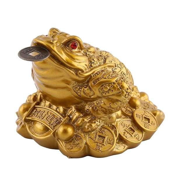 Hilitand Buy Hilitand Money Frog Toad Decoration - Feng Shui Wealth Statue for Home & Office | Lucky Gift (S-6x6x5cm)