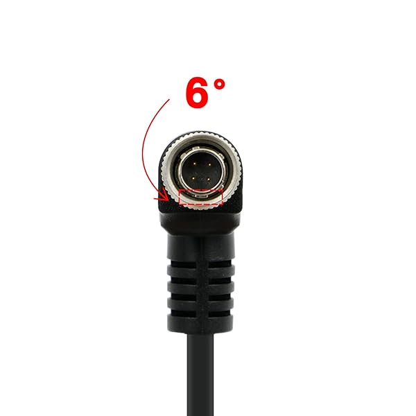 Uonecn Uonecn 4 PIN Hirose Male Cable for Sound Devices Recorder Wisycom MCR 42s 30cm Right Angle to Straight Connection - View 5 of 7