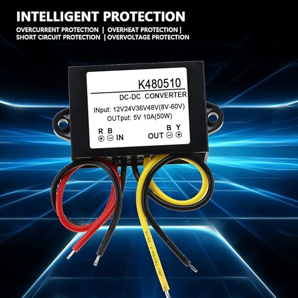 Hilitand Buck Converter DC-DC 12V 24V 36V 48V to 5V 10A Step Down Power Module for Efficient Voltage Regulation - View 3 of 10