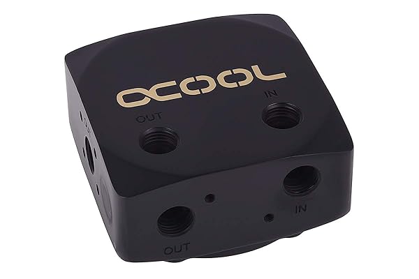 Alphacool 13320 Eisdecke D5 Brass Top - Deep Black Water Cooling Pump for Optimal Performance