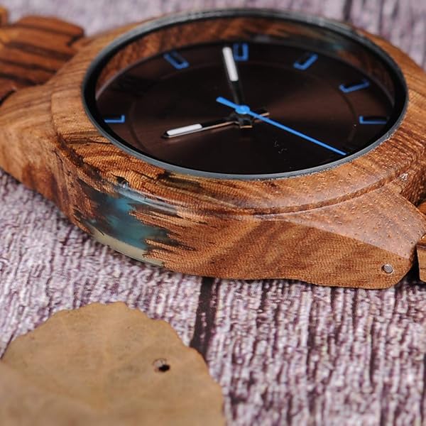 BOBO BIRD BOBO BIRD Men's Wooden Sport Quartz Watch - Unique Brown Face Timepiece - View 5 of 8
