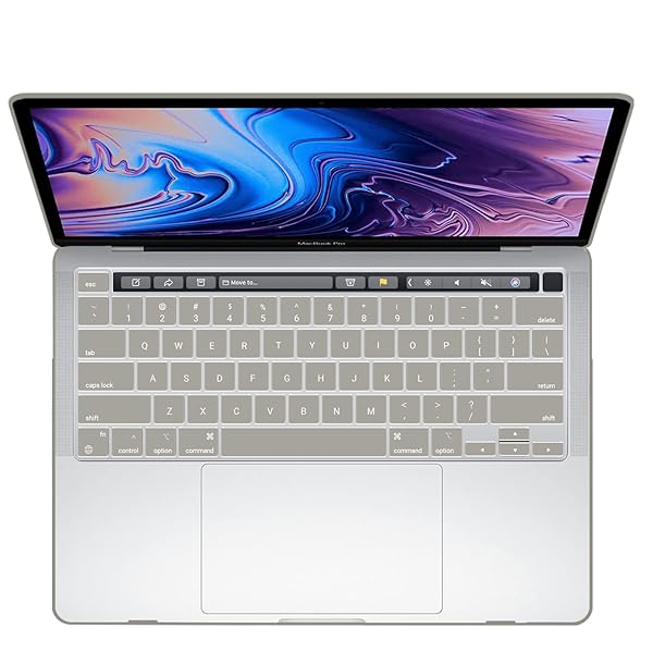 IBENZER IBENZER Hard Shell Case and Keyboard Cover for 2025 2024 M2 MacBook Pro 13 Inch Compatible with Models A2338 A2289 A2251 A2159 A1989 A1706 A1708 Gray - View 9 of 11