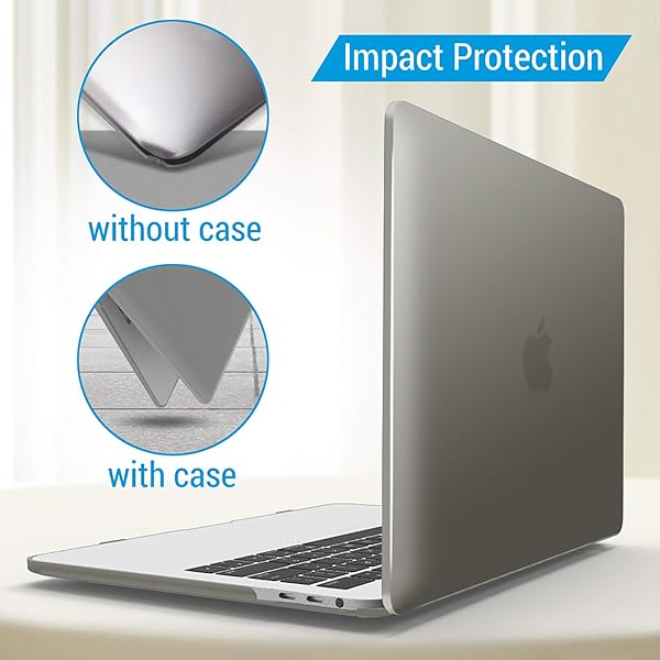 IBENZER IBENZER Hard Shell Case and Keyboard Cover for 2025 2024 M2 MacBook Pro 13 Inch Compatible with Models A2338 A2289 A2251 A2159 A1989 A1706 A1708 Gray - View 10 of 11