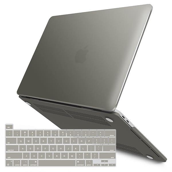 IBENZER IBENZER Hard Shell Case and Keyboard Cover for 2025 2024 M2 MacBook Pro 13 Inch Compatible with Models A2338 A2289 A2251 A2159 A1989 A1706 A1708 Gray - View 2 of 11