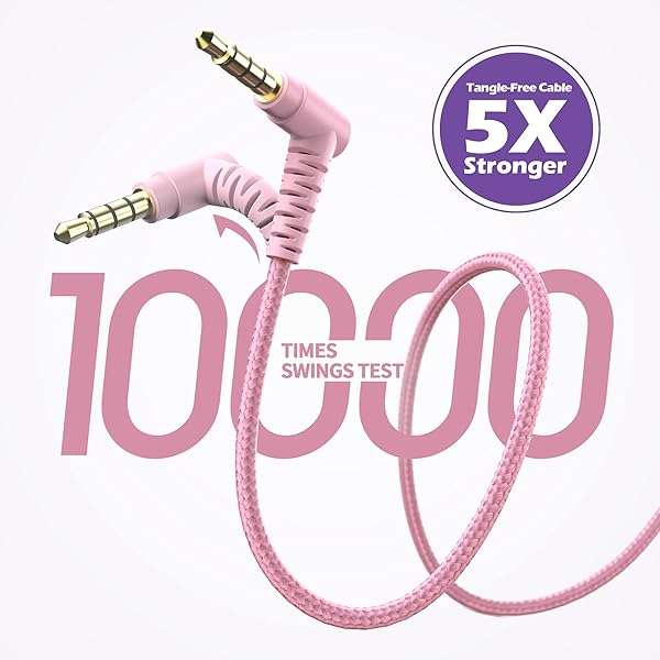 AILIHEN AILIHEN I35 Kids Headphones: Safe 93dB Volume, HD Mic, Foldable Design for School & Tablets (Pink Purple) - View 8 of 8
