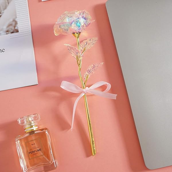 Befinr Befinr Galaxy Rose Glass Flowers Eternal Roses Perfect Birthday Gifts for Women Moms Grandmas Wives Daughters Sisters and Kids - View 2 of 8