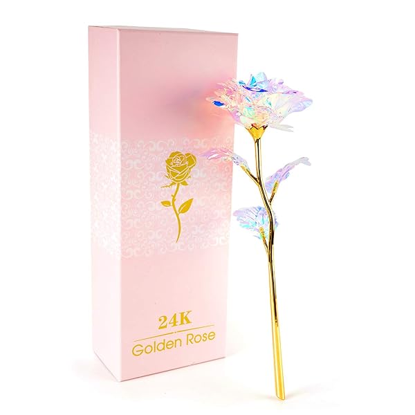 Befinr Befinr Galaxy Rose Glass Flowers Eternal Roses Perfect Birthday Gifts for Women Moms Grandmas Wives Daughters Sisters and Kids