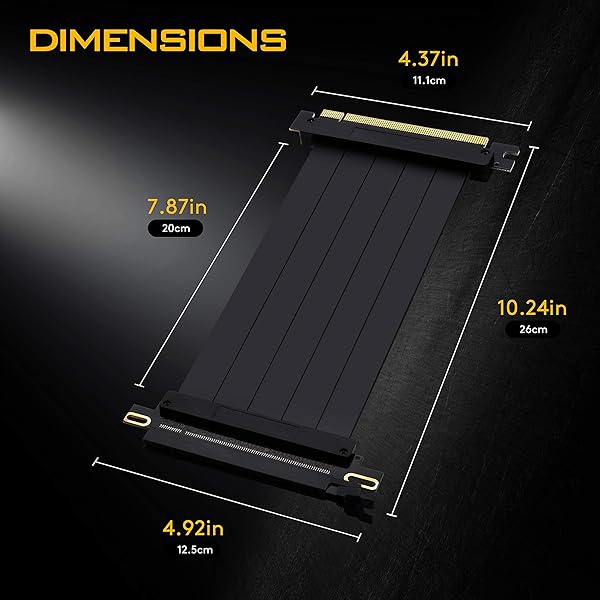 EZDIY-FAB EZDIY-FAB 20cm PCIe 3.0 16x High Speed Riser Cable GPU Extension Card Straight Connector - View 3 of 8