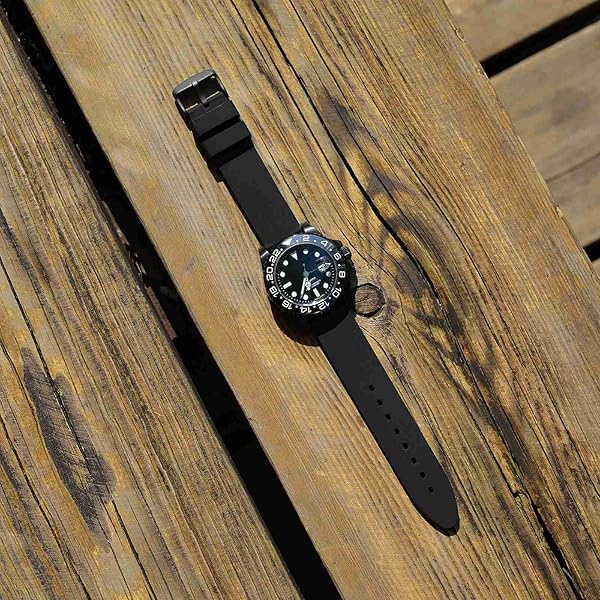 WOCCI WOCCI 18mm Premium Silicone Rubber Watch Bands with Black Buckle for Comfortable and Stylish Replacement Straps - View 5 of 9