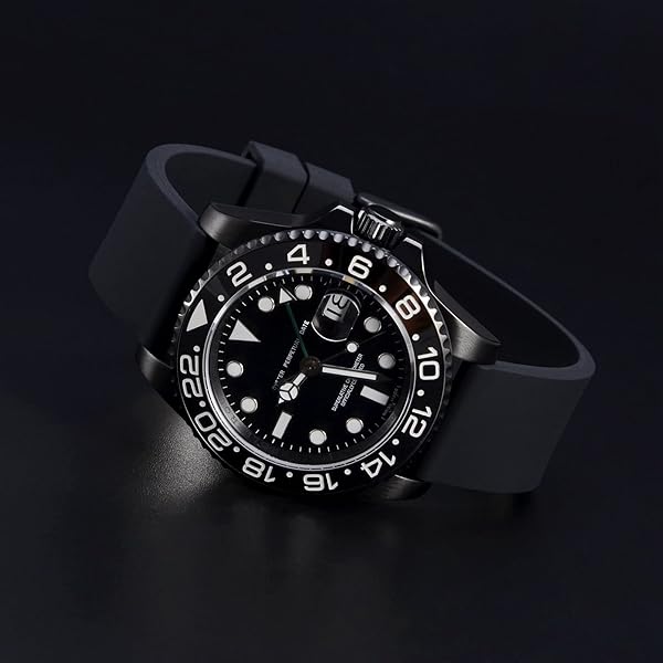 WOCCI WOCCI 18mm Premium Silicone Rubber Watch Bands with Black Buckle for Comfortable and Stylish Replacement Straps - View 8 of 9