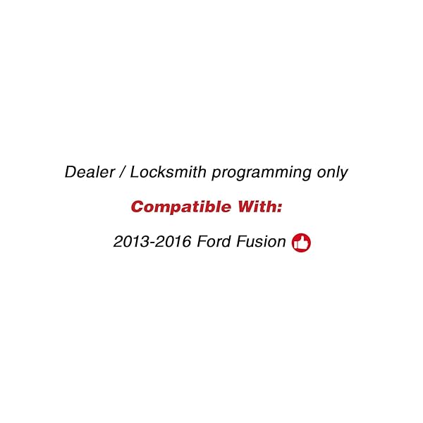 KeylessOption KeylessOption Keyless Entry Car Remote Uncut Ignition Flip Key Fob Pack of 2 for 2013 to 2016 Ford Fusion N5F-A08TAA - View 5 of 8