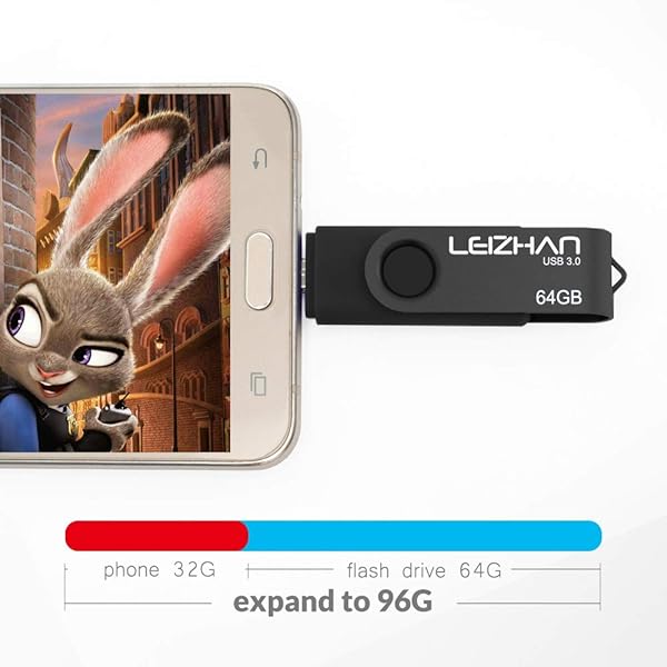 leizhan Leizhan 64GB OTG Micro USB Flash Drive for Samsung Galaxy & More - Fast Data Transfer, Compatible with Android Devices - View 5 of 7