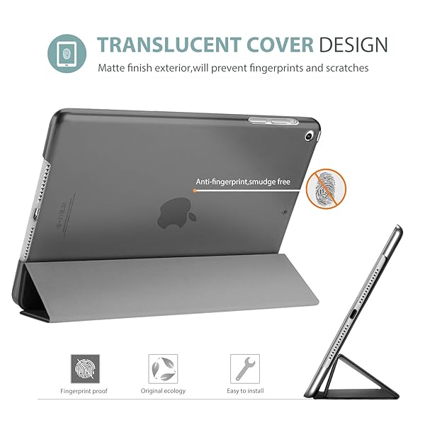 ProCase ProCase Smart Case for iPad Air 1st Edition Ultra Slim Lightweight Stand Protective Shell Grey Translucent Back Cover 2013 Model - View 5 of 8