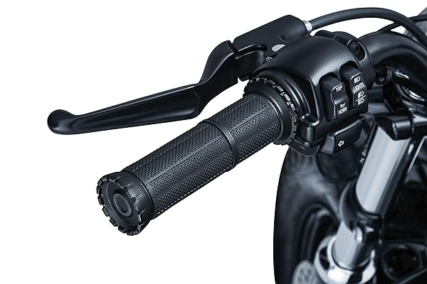Kuryakyn Upgrade Your Ride: Kuryakyn 3582 Riot Handlebar Grips for 1996-2019 Harley-Davidson - Satin Black, Dual Cable Throttle Control - View 4 of 4