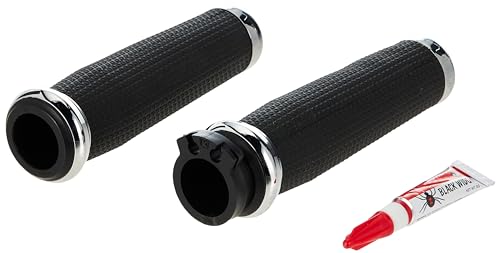 Buy Kuryakyn 5946 Thresher Handlebar Grips for Kawasaki, Suzuki, Victory & Yamaha - Chrome, 1 Pair