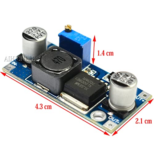 Aihjcnele Rasbee Boost Converter Module 4A XL6009 Adjustable Step-up Circuit Board for DC to DC Voltage Conversion 3V to 35V Output - View 3 of 8