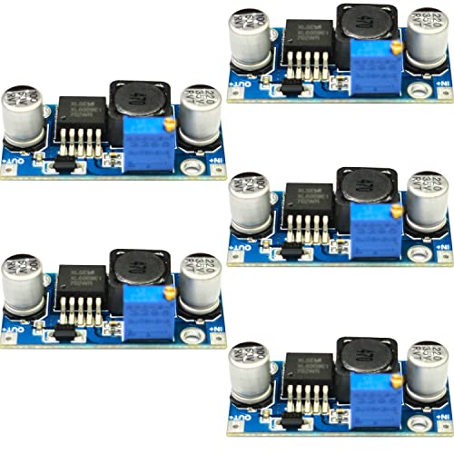 Aihjcnele Rasbee Boost Converter Module 4A XL6009 Adjustable Step-up Circuit Board for DC to DC Voltage Conversion 3V to 35V Output