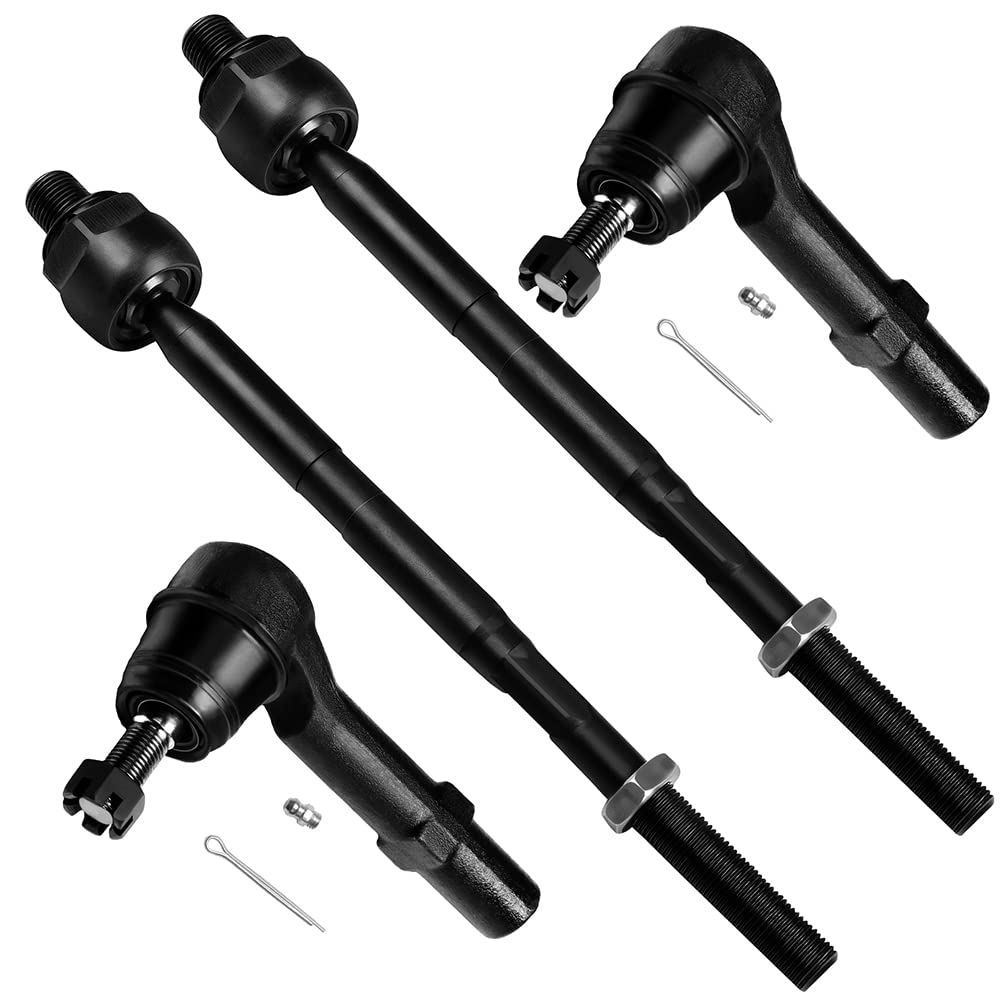 SCITOO SCITOO 4pcs Front Suspension Kit Inner and Outer Tie Rod Ends for Chevy Traverse Buick Enclave Saturn Outlook 2007-2017