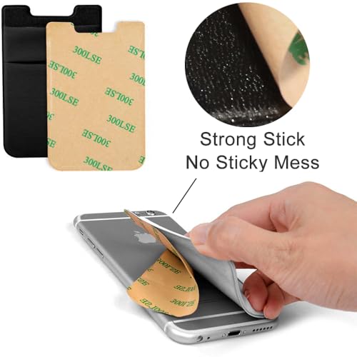Hoblaze 3-Pack Hoblaze Stretchy Lycra Phone Card Holder Wallet for iPhone & Samsung - Adhesive Credit Card ID Pouch Sleeve - View 5 of 10