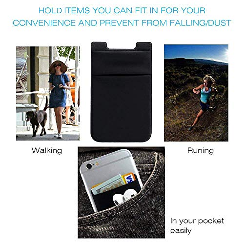 Hoblaze 3-Pack Hoblaze Stretchy Lycra Phone Card Holder Wallet for iPhone & Samsung - Adhesive Credit Card ID Pouch Sleeve - View 7 of 10