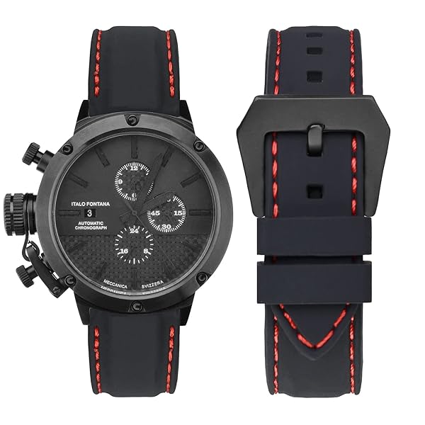 WOCCI WOCCI 24mm Silicone Rubber Watch Band with Black Buckle Durable and Stylish Accessory for Your Watch - View 4 of 9