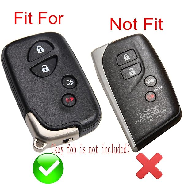 Coolbestda Coolbestda 2Pcs Leather Smart Key Fob Cover for Lexus RX350 ES350 IS250 GX460 LX570 IS350 GS300 Accessories - View 2 of 6