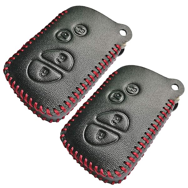 Coolbestda 2Pcs Leather Smart Key Fob Cover for Lexus RX350 ES350 IS250 GX460 LX570 IS350 GS300 Accessories