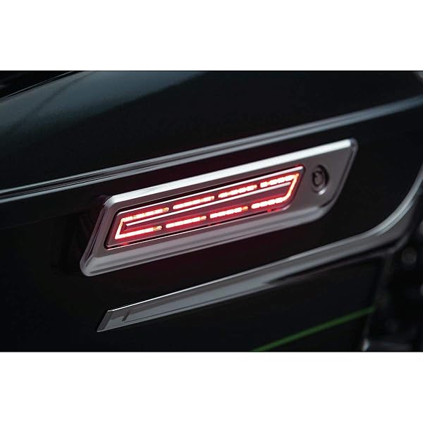 Upgrade Your Ride: Kuryakyn L.E.D. Saddlebag Hinge Accents for '14-'19 Touring Motorcycles in Chrome