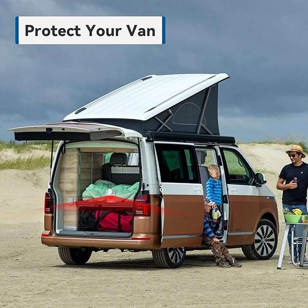 CPVAN CPVAN 125dB Motion Sensor Alarm with 328ft Remote - Wireless Infrared Security for Home, Garage & Van (CP2 Pro, White) - View 7 of 7