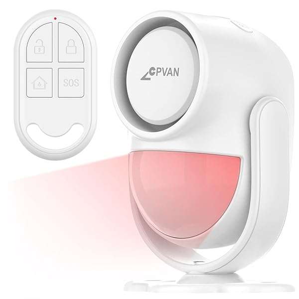 CPVAN CPVAN 125dB Motion Sensor Alarm with 328ft Remote - Wireless Infrared Security for Home, Garage & Van (CP2 Pro, White) - View 2 of 7