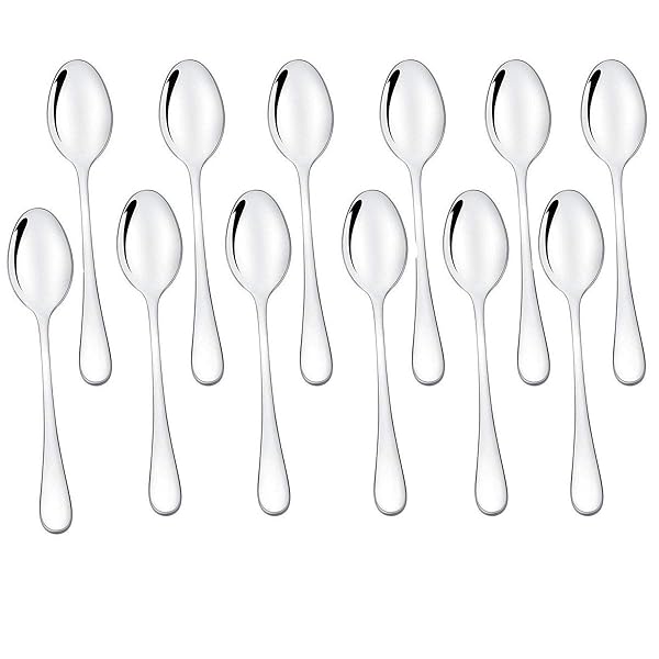 Wesdxc56 Set of 12 Demitasse Espresso Spoons - 18/10 Stainless Steel Mini Coffee Spoons for Dessert, Tea & Appetizers